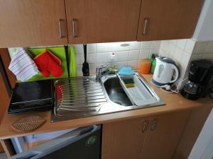 Kuchyň nebo kuchyňský kout v ubytování Spacious & Modern Studio Apartment Near the Airport