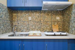 Kuchyň nebo kuchyňský kout v ubytování Platanes Apartments