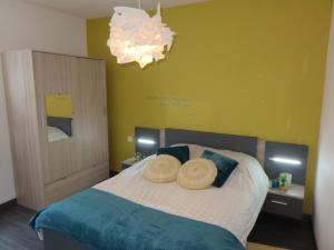 Postel nebo postele na pokoji v ubytování Grand appartement chaleureux