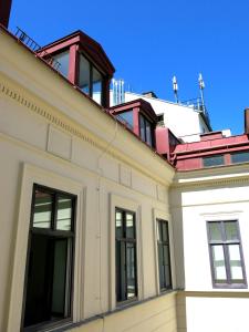 Das Gebäude in dem sich die Pension befindet
