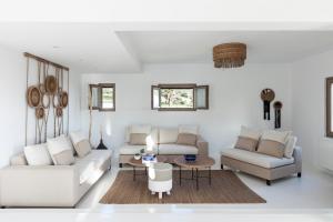 Posezení v ubytování Amalgam Homes Paros