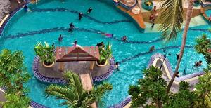 an overhead view of a pool at a theme park at Shanty of HinNam Condominium in Hua Hin
