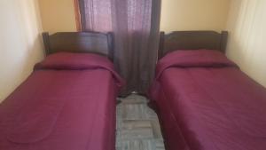 Postel nebo postele na pokoji v ubytování Habitaciones y Apartamentos el Caleuche El Tabo