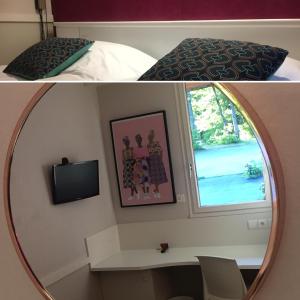 TV a/nebo společenská místnost v ubytování Acanthe hotel