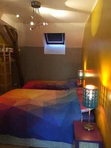 Cama o camas de una habitación en Le Moulin de Razou