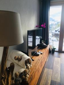 Chalet L'Escapadeにあるテレビまたはエンターテインメントセンター