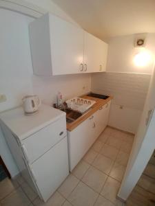 Kuchyň nebo kuchyňský kout v ubytování Apartmani Sali Seaview