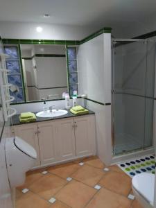 Koupelna v ubytování Habitaciones en Casa Céntrica con piscina