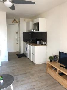 Kuchyň nebo kuchyňský kout v ubytování Studio l'Eldorado