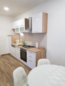 Kuchyň nebo kuchyňský kout v ubytování Apartments Damić