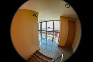 a view of a spiral staircase in a building at Hostal Campestre in La Cistérniga