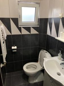 Koupelna v ubytování Apartmani Jovanovic