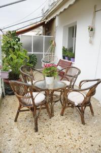A patio or other outdoor area at Mosaics aprtm in the Historical centre with Acropolis view