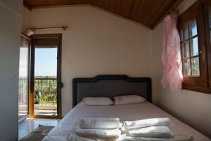 En eller flere senger på et rom på Sunset Villa Sozopoli