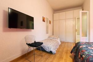 Televízia a/alebo spoločenská miestnosť v ubytovaní Rome La Sapienza Apartment