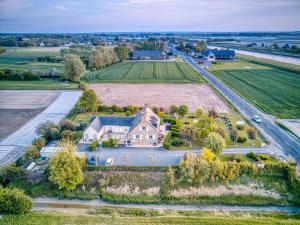 an aerial view of a large estate with a large house at Les Vieilles Digues in Beauvoir