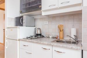Kuchyň nebo kuchyňský kout v ubytování Apartments Rede