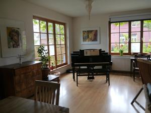 Χώρος καθιστικού στο Haus Vincent Stralsund Ferienwohnungen mit eigenen Parkplätzen