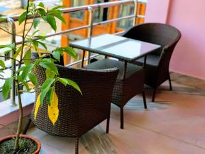 Istumisnurk majutusasutuses Kathmandu Garden Home
