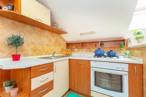 Kuchyň nebo kuchyňský kout v ubytování Apartments Mondo