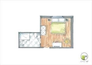 Pelan lantai bagi City Hotel ApartW3 - kostenlos parken
