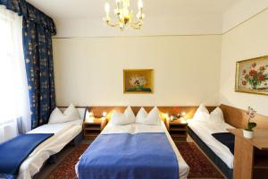 Ліжко або ліжка в номері Hotel-Pension Bleckmann