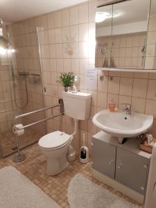 Ein Badezimmer in der Unterkunft Ferienwohnung Itzgrundruhe