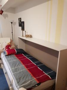 Ein Bett oder Betten in einem Zimmer der Unterkunft Ferienwohnung Itzgrundruhe