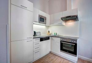 Dapur atau dapur kecil di Villa Lucie Else Whg 04 Backbord