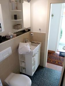 Koupelna v ubytování Duschenhof