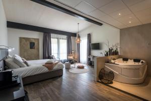 TV a/nebo společenská místnost v ubytování Fruitpark Hotel & Spa
