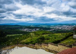 a view from a balcony overlooking a city at Complex Bolyarsko selo & Spa in Arbanasi