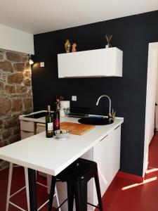 Kuchyň nebo kuchyňský kout v ubytování Littel studio Franceska