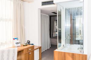 Koupelna v ubytování Hotel Burgas