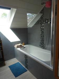 a bathroom with a bath tub and a shower at Villa Angela, appartement 3 chambres in Ovifat +72 photos