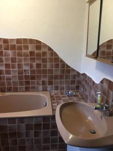 Koupelna v ubytování Ferienwohnung Im Bachgrund