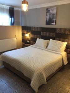 um quarto com uma cama grande num quarto em ACR PALAS em Edirne