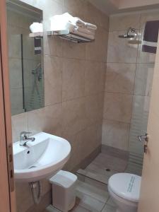 Koupelna v ubytování Hotel Miramare
