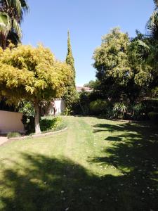 a grassy yard with a tree in the middle at Tuscany Vryburg in Vryburg