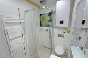 Ett badrum på Desiderata Studio Apartment