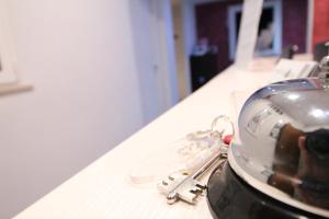 a toaster sitting on top of a kitchen counter at Star of Rome in Rome