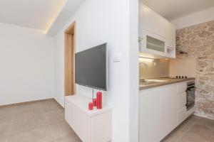 Kuchyňa alebo kuchynka v ubytovaní Apartmani Mustaća dvori