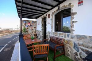 A balcony or terrace at Buda