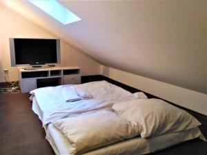 Cama o camas de una habitación en Krakow City Centre Apartment