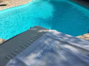 a close up of a mattress in a swimming pool at B&B La Quiete in Massa Lubrense