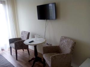 TV a/nebo společenská místnost v ubytování Pension Cetate Valcău de Sus