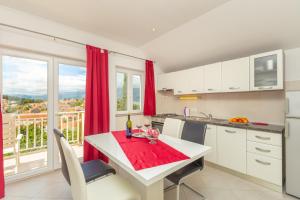Kuchyň nebo kuchyňský kout v ubytování Apartments Vesna
