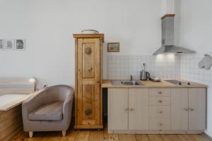 Kuchyň nebo kuchyňský kout v ubytování Apartmán 3, Suvorovova 158