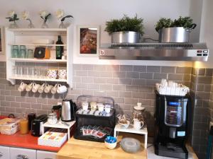 a kitchen with a counter with a coffee maker at La Chiave di Roma in Rome