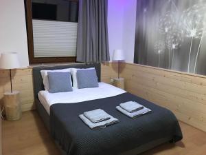 Posteľ alebo postele v izbe v ubytovaní Apartament w Jaworkach - Pod Wysoką + 30 fotografií